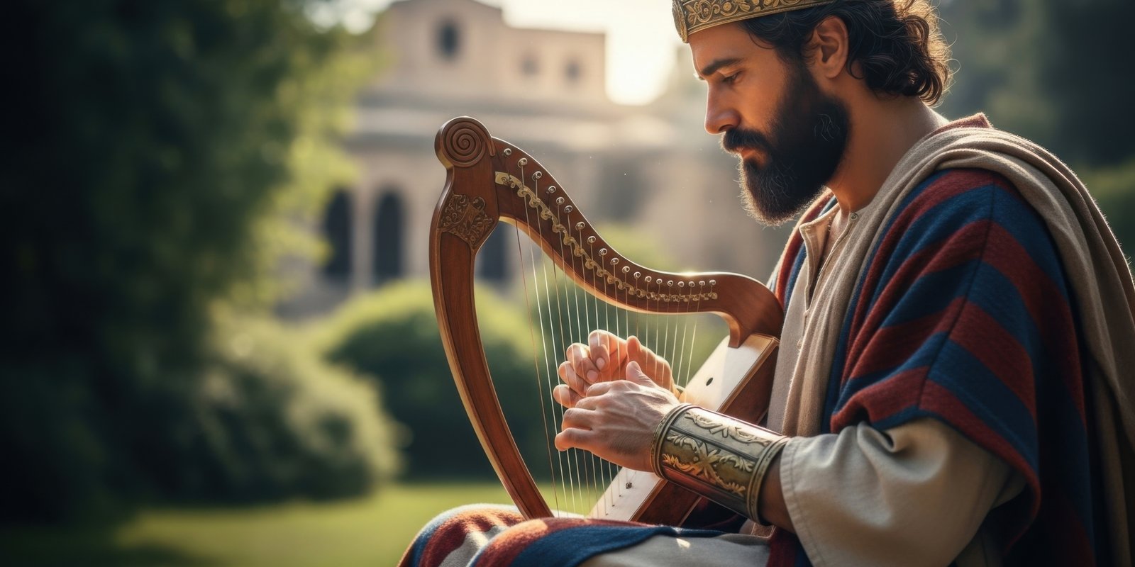 King David plays harp